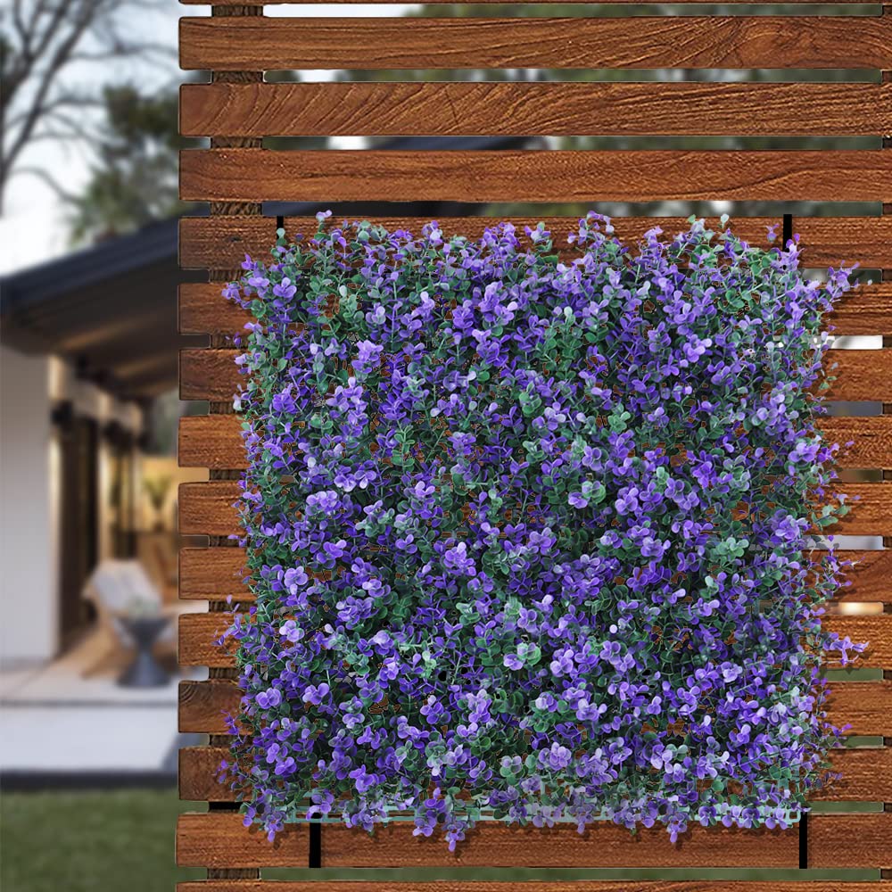 TANG by Sunshades Depot Artificial Lavender Fence Privacy Screen Evergreen Hedge Panels Fake Plant Wall 20