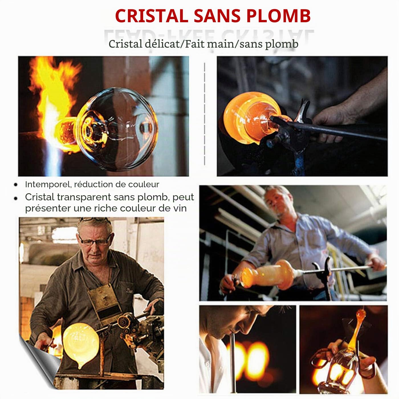 Carafe à Vin, Verre En Cristal Sans Plomb Soufflé à La Main, Aérateur De Vin Classique De 1,2 L à 6 Formes, Carafe à Vin Rouge, Accessoires De Vin, Cadeaux De Vin