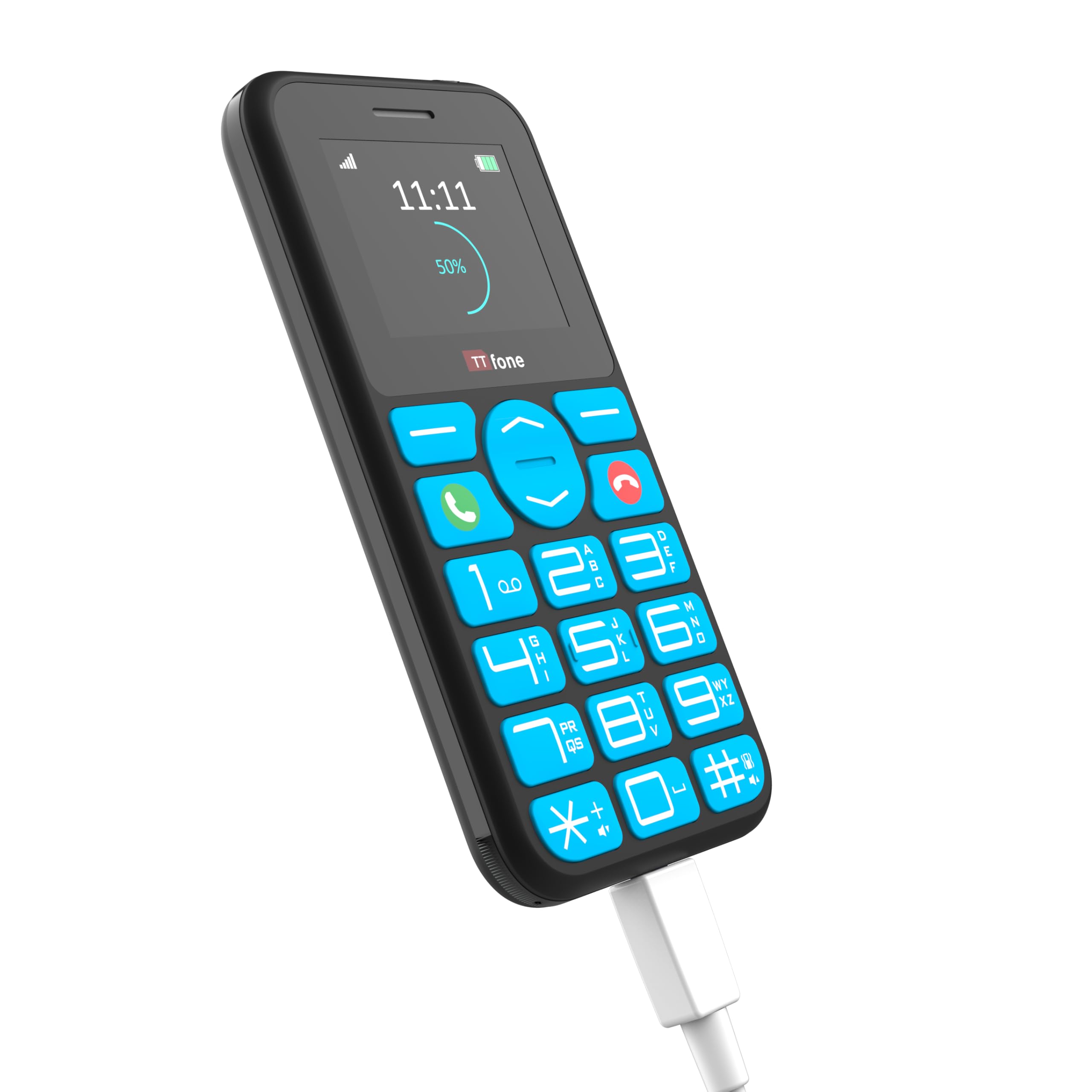 TTfone TT190 Teléfono móvil de Emergencia Desbloqueado básico para Personas Mayores con botón Grande - El teléfono Simple más Barato