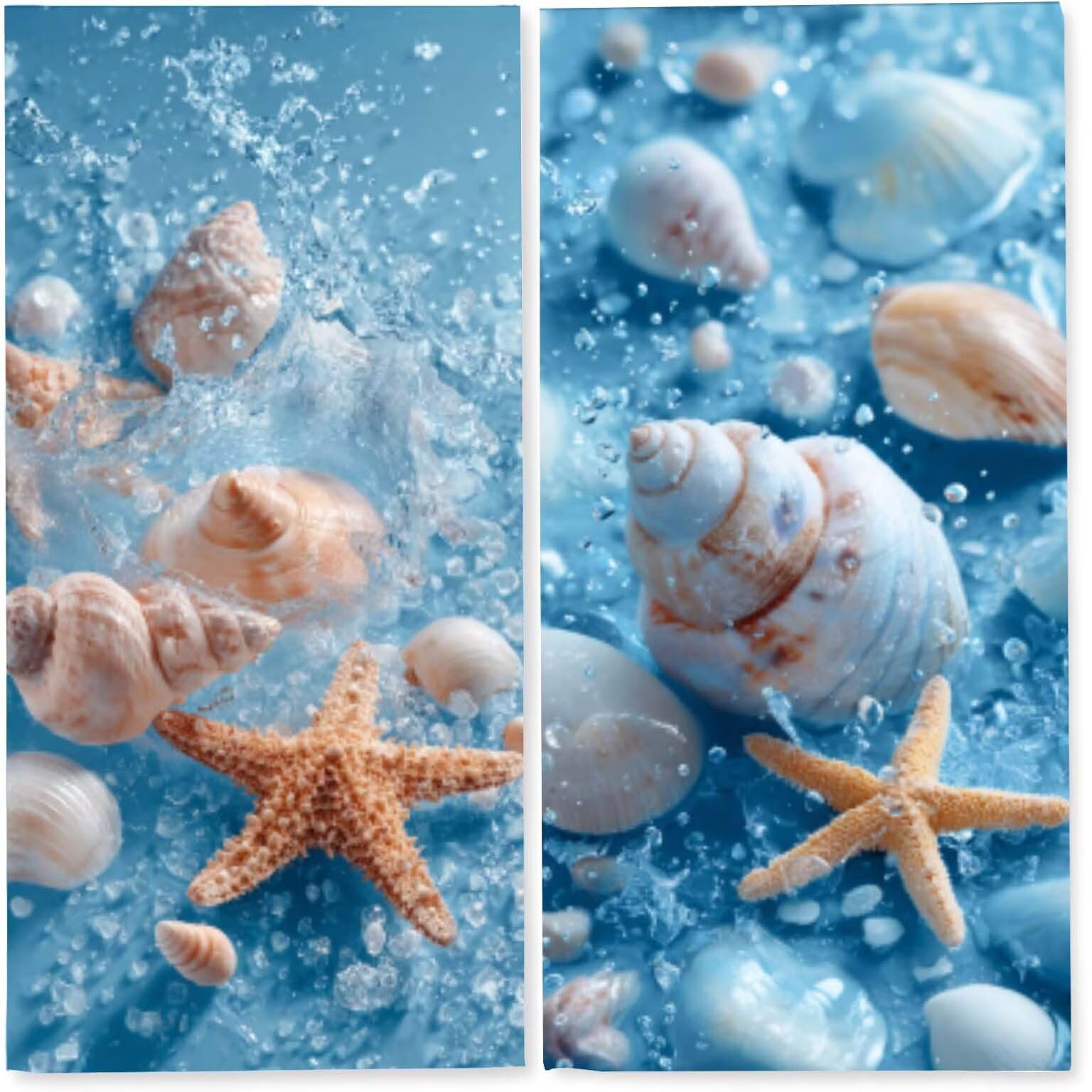 Toalla Playa grande XXL 220x100 cm, Toalla Microfibra de Secado RáPido, Absorbente, Ultrasuave y Compacta, Toalla BañO Sin Arena, Manta de Playa Mujer Baño, Pack de 2 (Caracol Estrella De Mar) z-1170