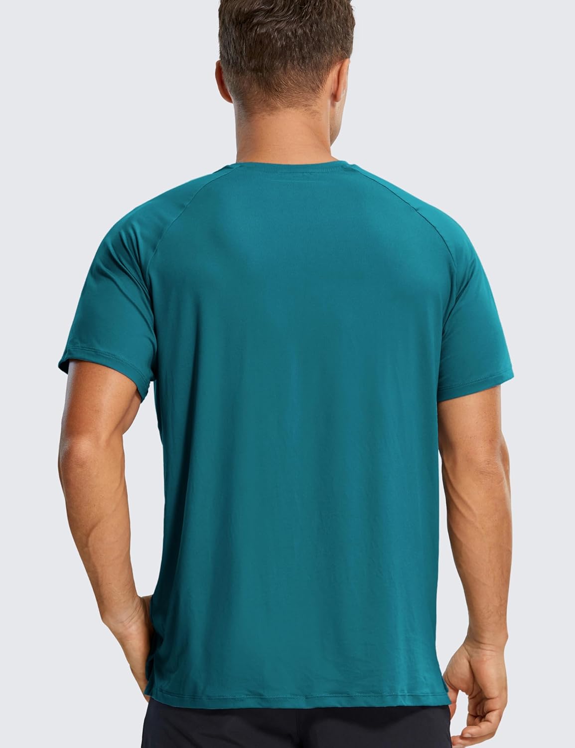 CRZ YOGA Men's Workout Short Sleeve T-Shirt Quick Dry Gym Athletic Running Stretchy Tee Shirts Top - Image 2