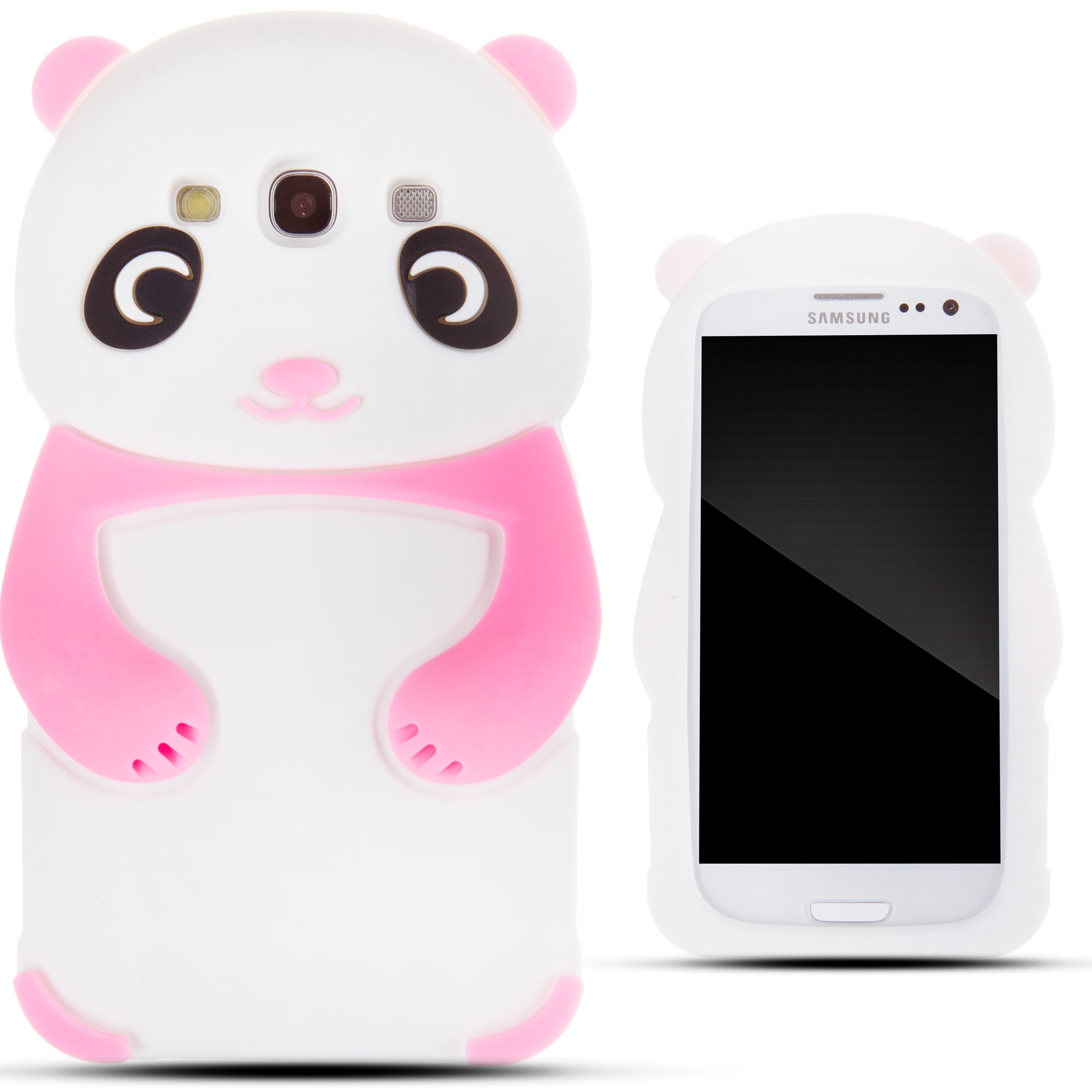 Zooky pink silicone panda Case / Cover / Shell for Samsung Galaxy S3 i9300