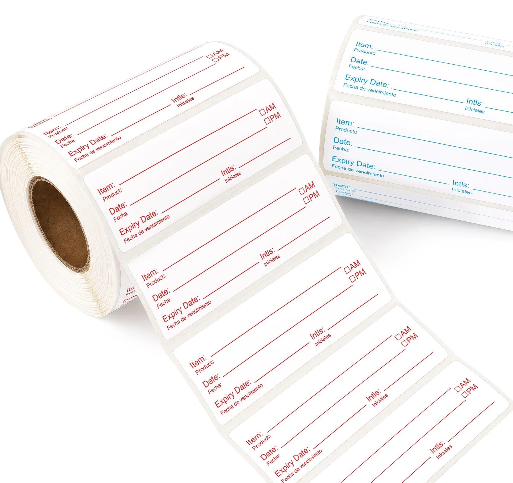 Removable Food Labels 2 Rolls 1000 Widen 1 x 3in Food Labels Easy Peel Off