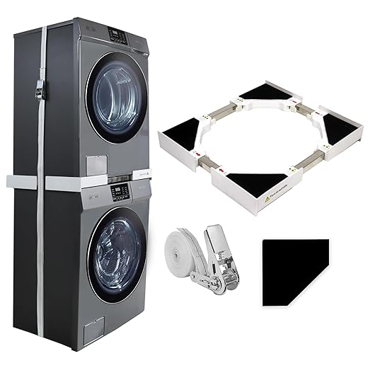 MaxWorks Stacking Kit for Washer and Dryer, Universal Stacking Kit for Washing Machine and Dryer