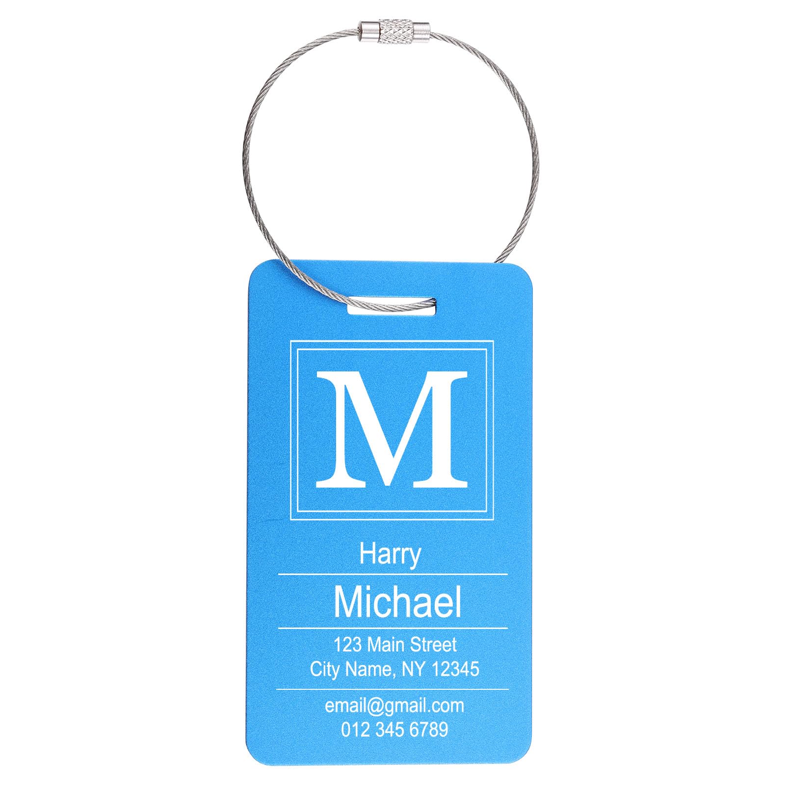 INBLUE Etichette Personalizzate Per Valigie Con Testo/Nome Inciso - 5