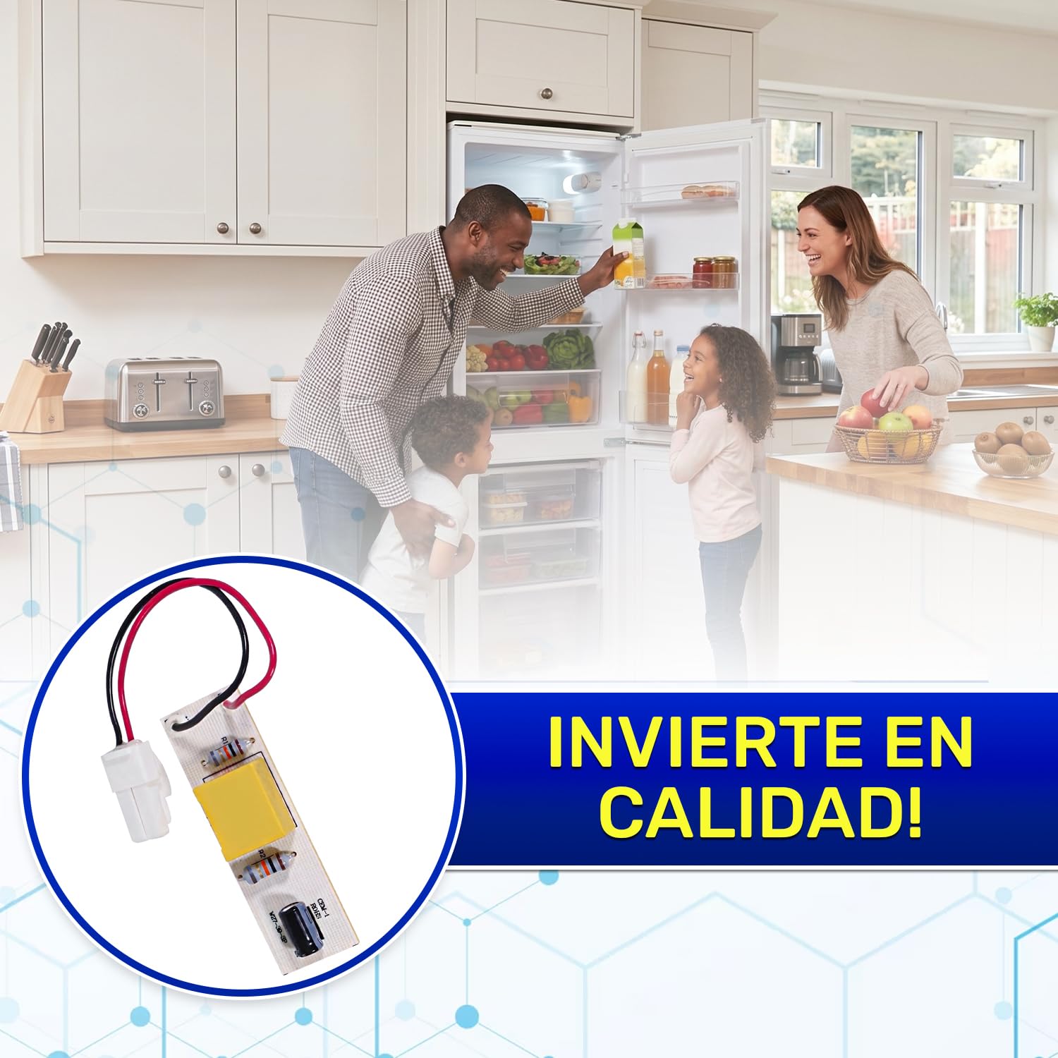 Placa de LED Luminosa para Frigorifico Combi con Código Original 41041487 43009138 49030710 para Candy para Hoover - MONTERAL