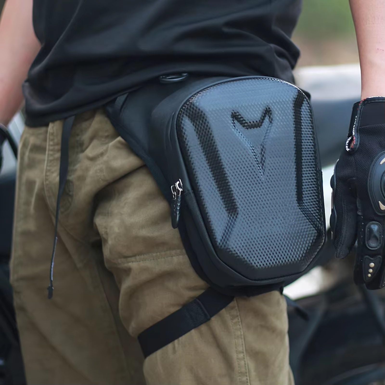 Borsa Laterale Universale Per Gamba Del Motociclo Rigida In EVA Per Esterni Marsupi Casual Per Cellulare Per Moto Per Sacche Moto