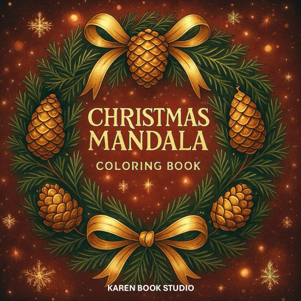 Christmas Mandala Coloring Book: Over 50 Festive Mandala Designs in Circular, Square, Triangular & Unique Shapes – A Holiday Coloring Experience for Relaxation & Joy (Mandala Coloring Collection)
