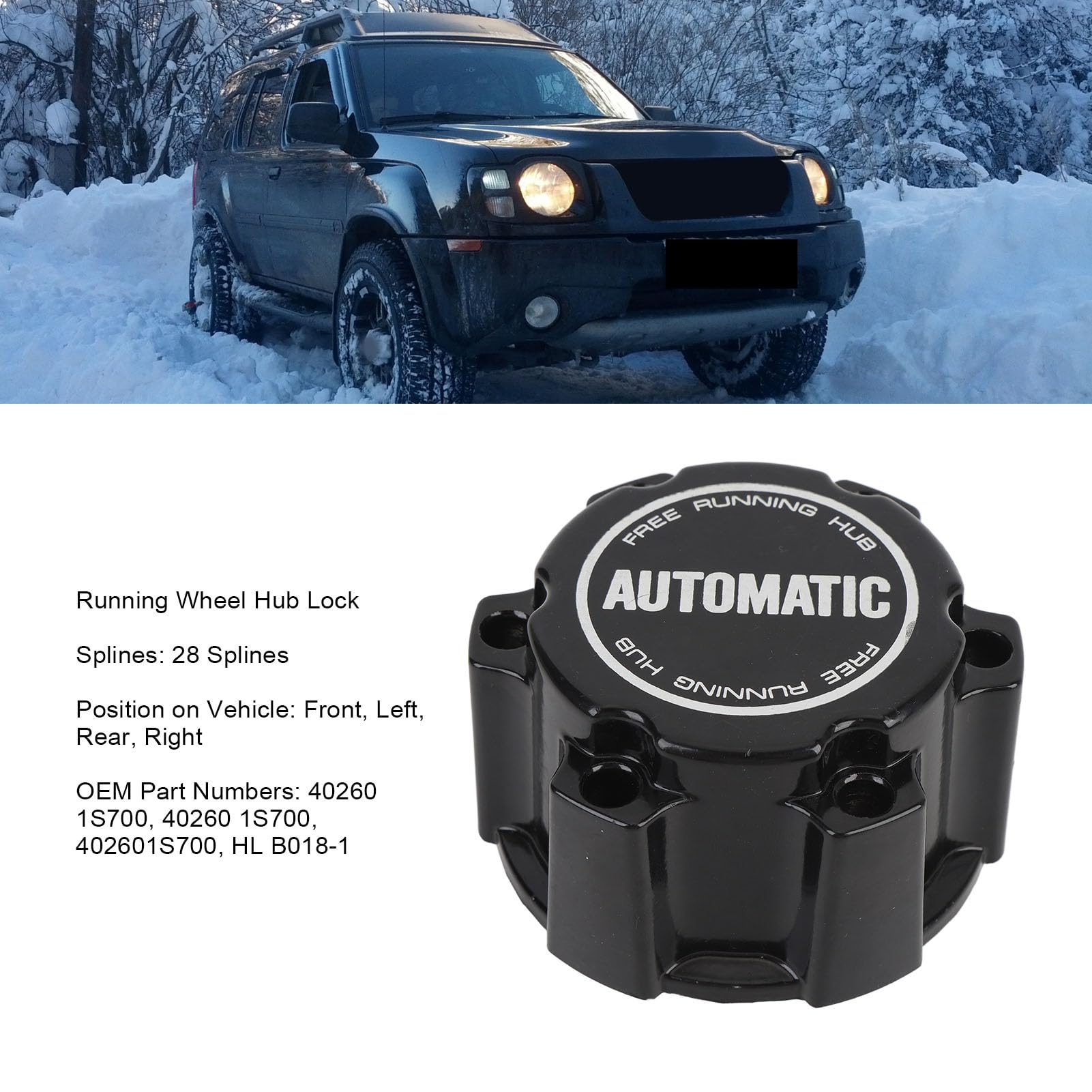 Blocco del della Ruota in Esecuzione 402601S700 28 SPLINE Sostituzione di Ammortizzatori in Metallo Ad Alta Durezza per la Frontiera X-Terra D22 2.4 3.3L HL B018 1