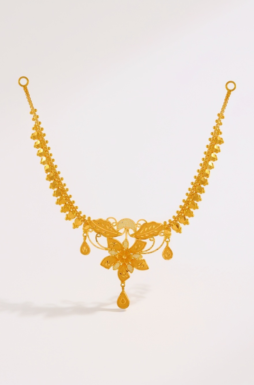 P.C. Chandra Jewellers 22k (916) Yellow Gold Necklace for Women - 9.29