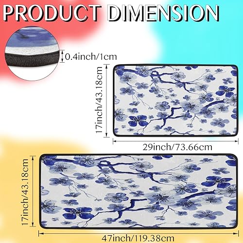 Miniatura 9 de GUYOS Artistic Zebra Patterns - Tapetes de cocina de 47 x 17 pulgadas29 x 17 pulgadas, 2 tapetes antifatiga para suelo de cocina, especializados en