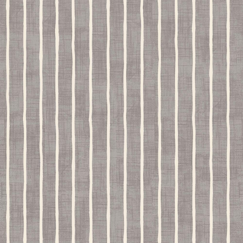 Jolee Fabrics Striped Oilcloth PVC Table Cloth - Wipe Clean Tablecloth Cotton Backing - Durable, Wipeable Table Cloth (Smoke Grey and White Stripes, Square 132cm x 132cm)