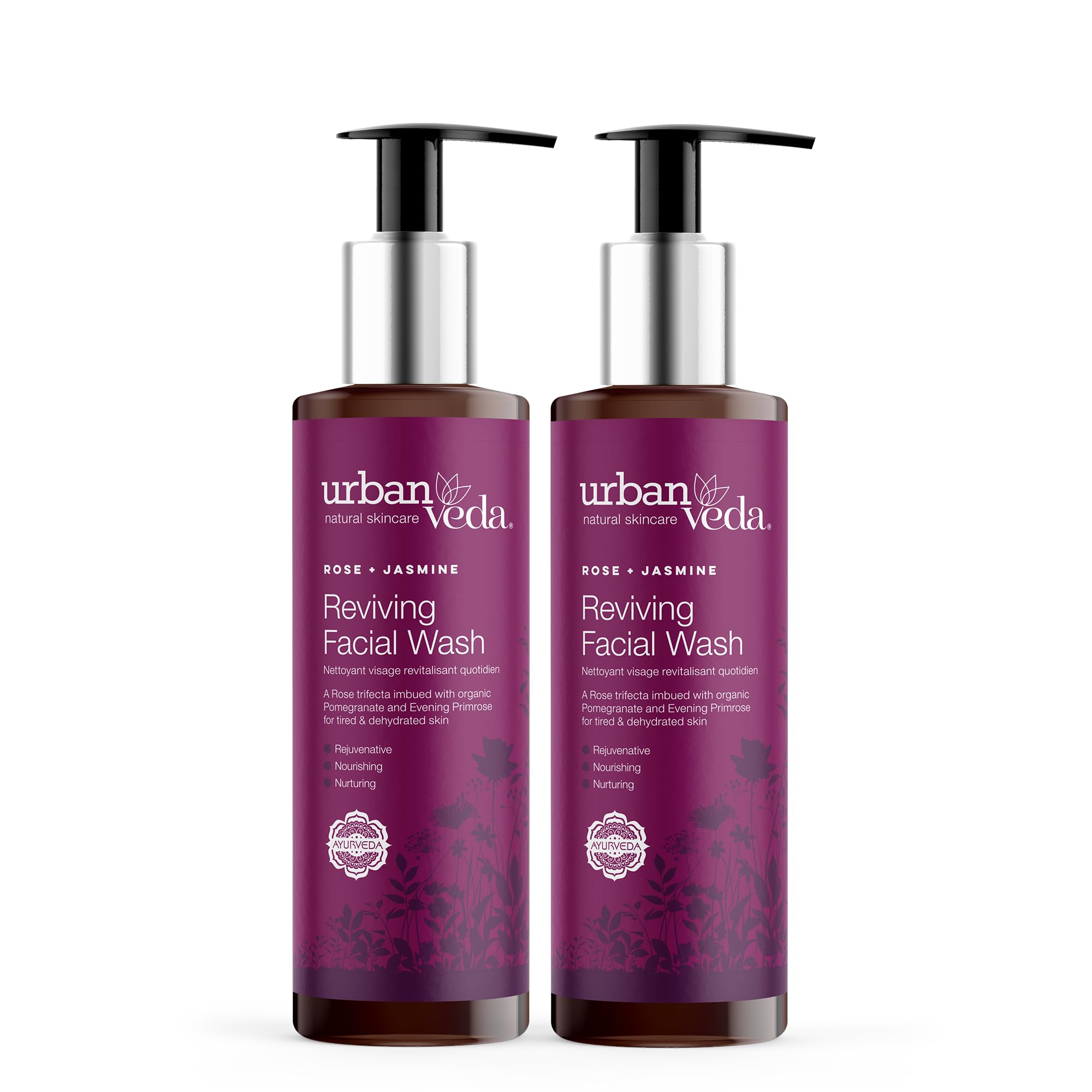 Urban Veda Reviving Anti Aging Face Wash, Purple, 150 ml (Pack of 2)