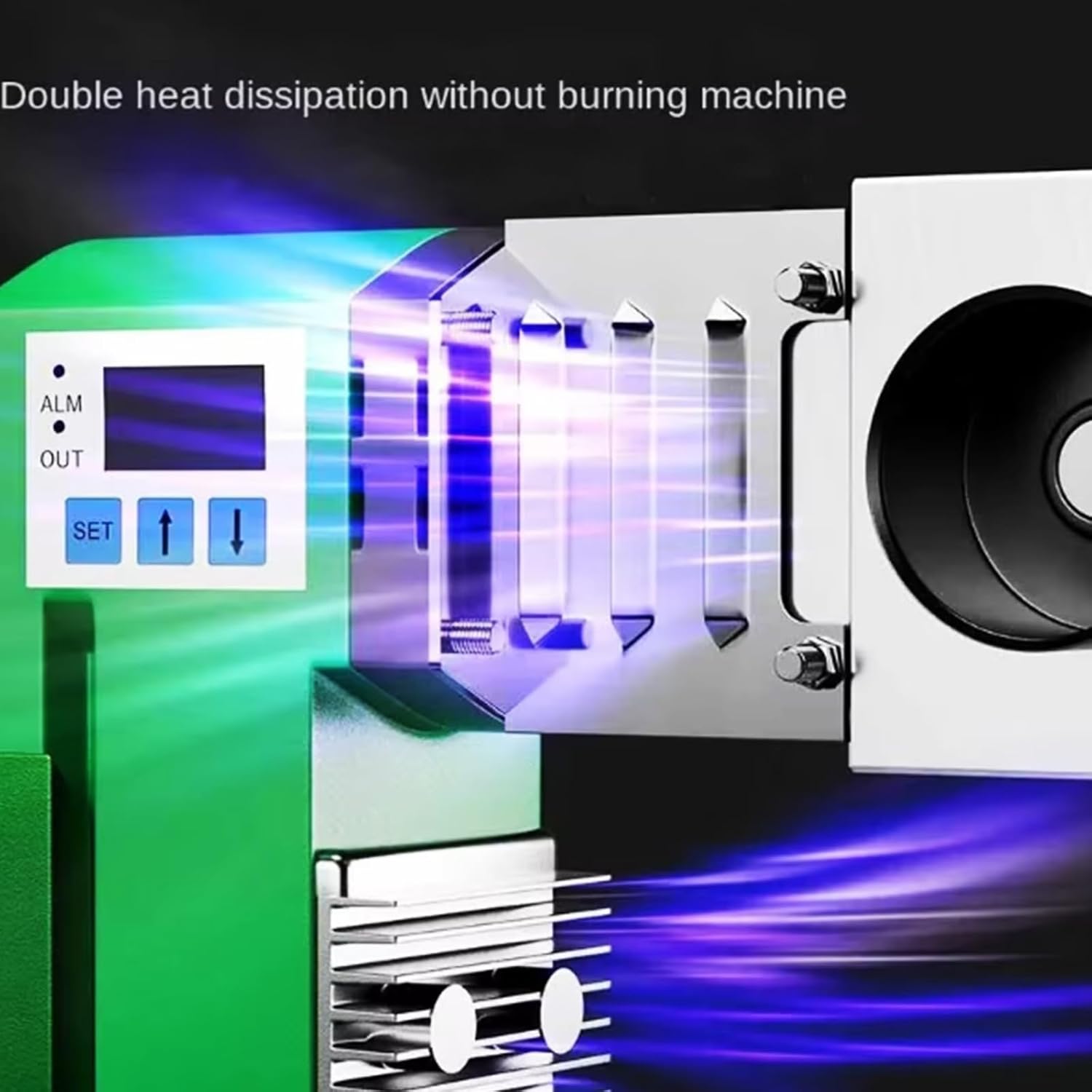 PPR/PB/PE Water Pipe Melter,1000W 220V Plastic Digital Display Welding Machine Home Professional Pipe Welding Tools with 6 Die Heads(Green)