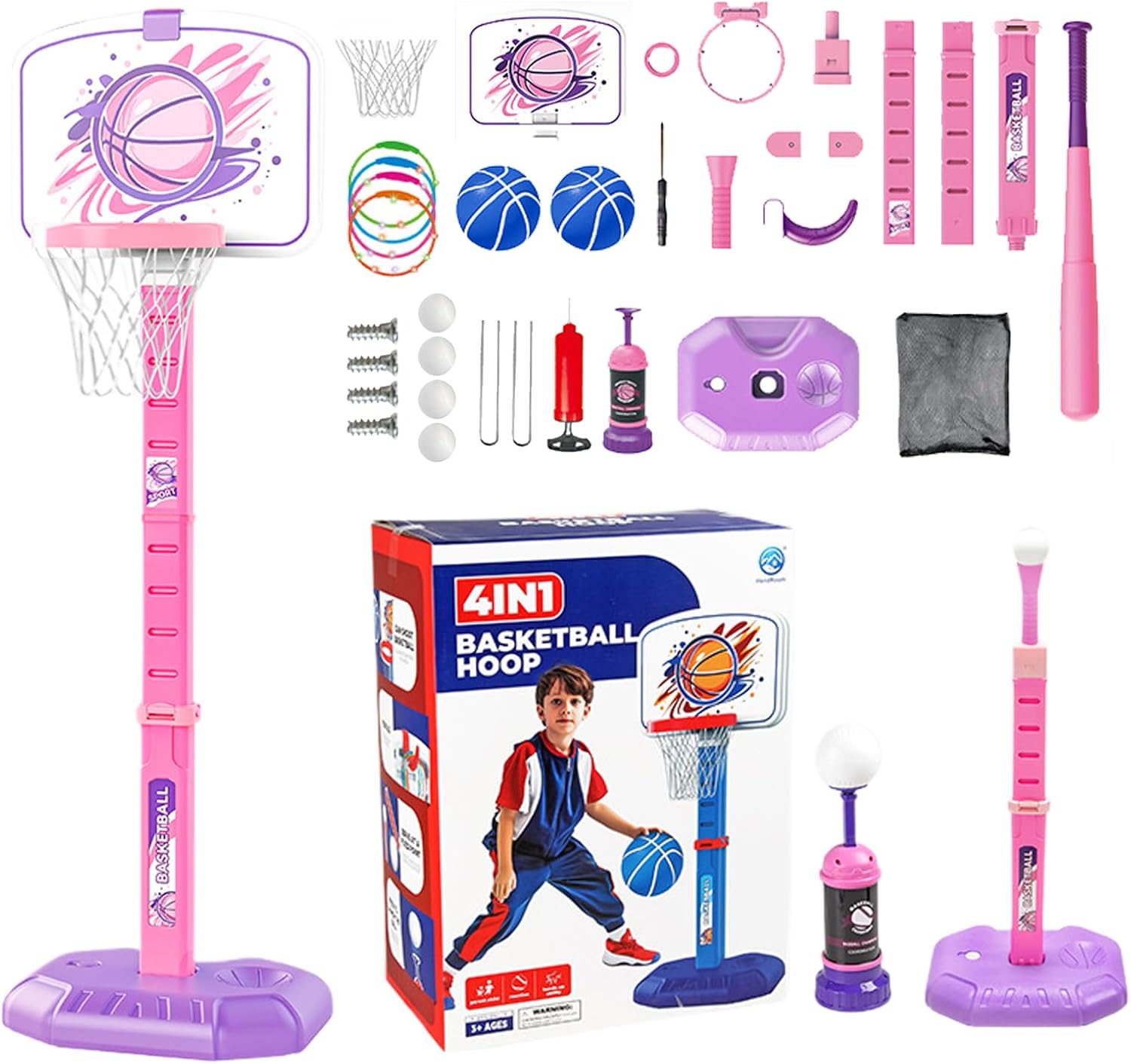 Genérico Basketball Hoop for Kids, Basketball Hoop for Toddlers Indoor | Outdoor Sport Toy Play,Outdoor Sports Toys Ball Game for Living Room in