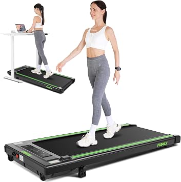 FUNMILY Walking Pad with Incline 8%, 3.5HP Under Desk Treadmills for Home Office Apartment Dorm, 400lbs Capacity, LED Display, Portable Compact Space-Saving Design, Quiet Walking Pad Treadmill