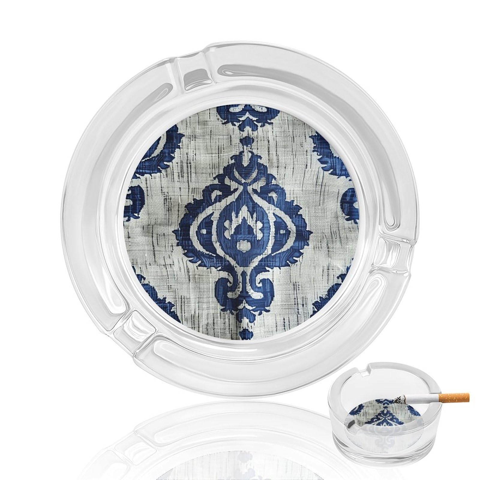 Cendrier motif tie dye coloré en verre, cadeau idéal pour fumeur