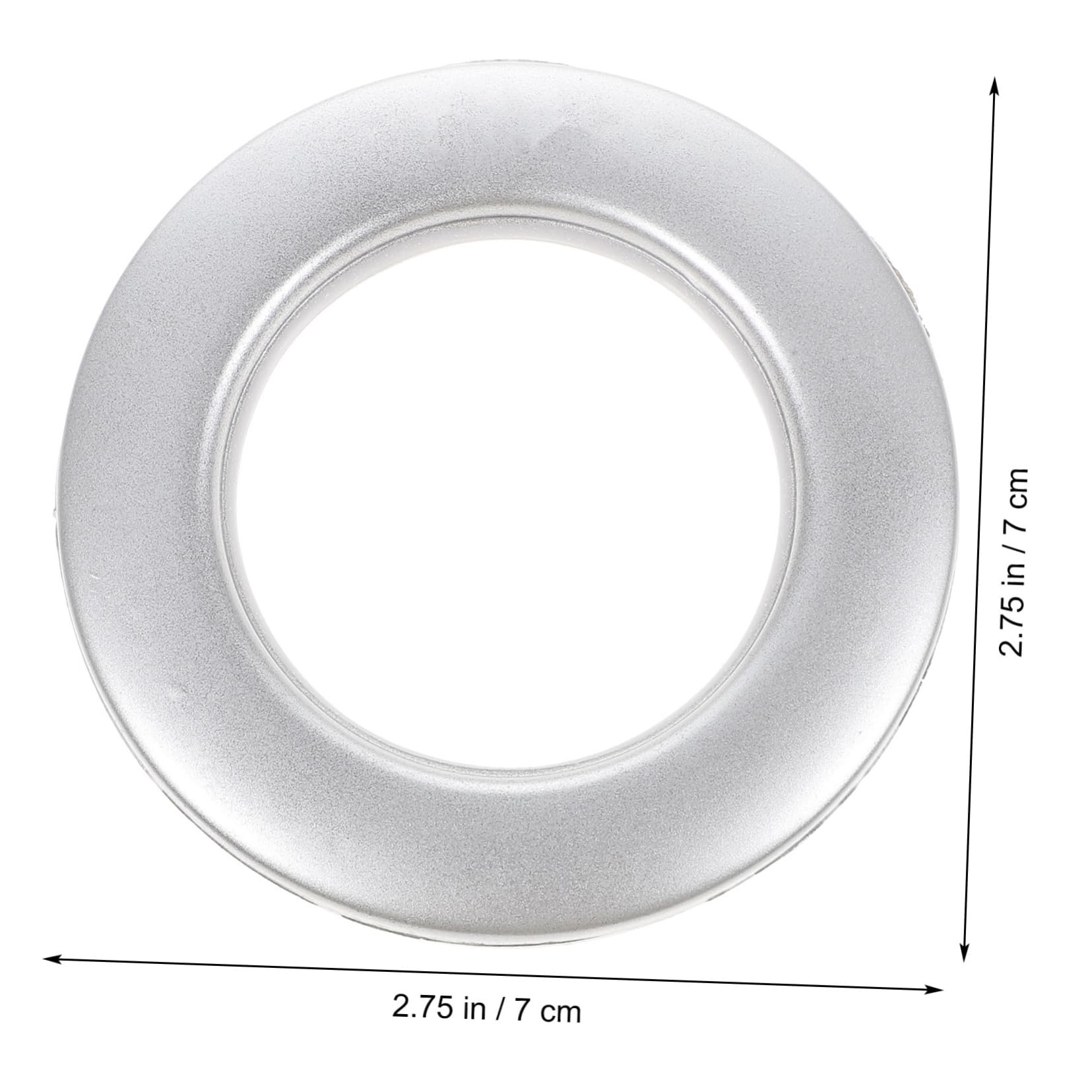 Cabilock Curtain Grommet Hooks 75 Pcs Roman Style Silver Curtain Rings Plastic Inner Diameter Ring for Drapery