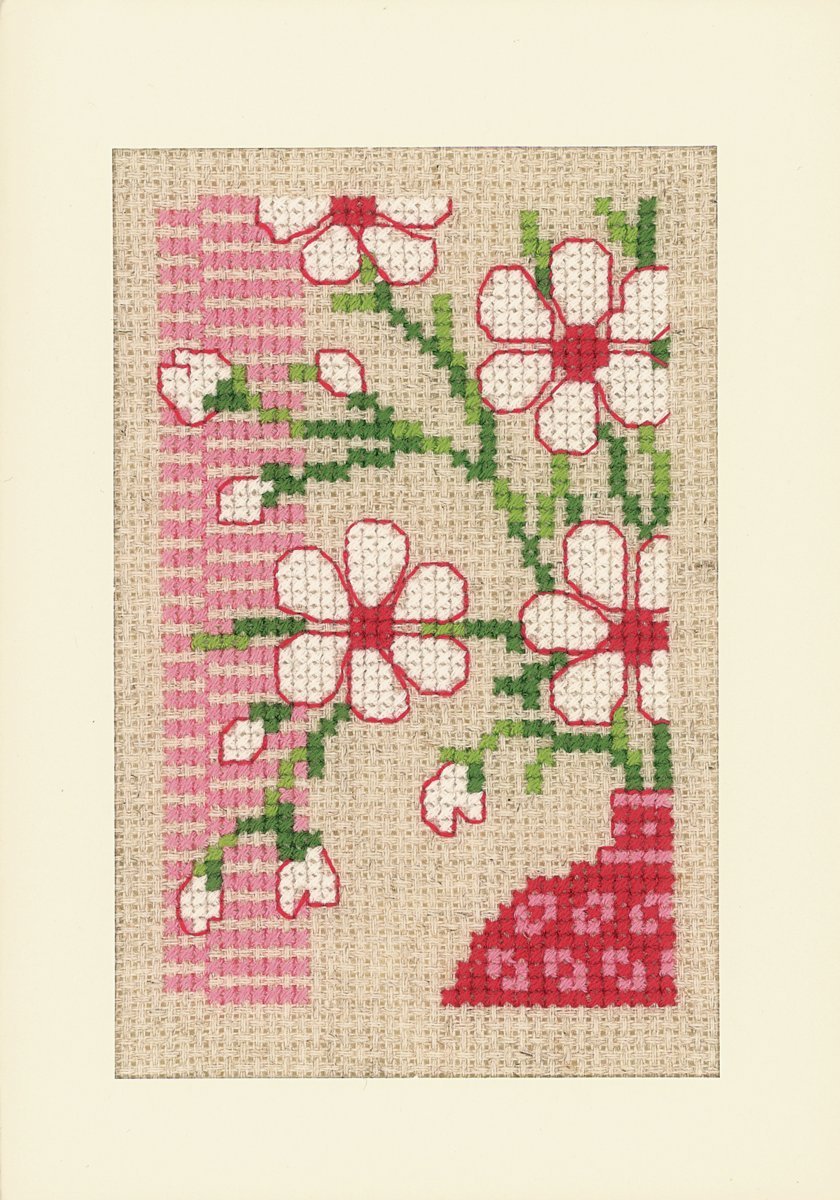 Vervaco Cross Stitch Flower Card Set, Multi-Colour