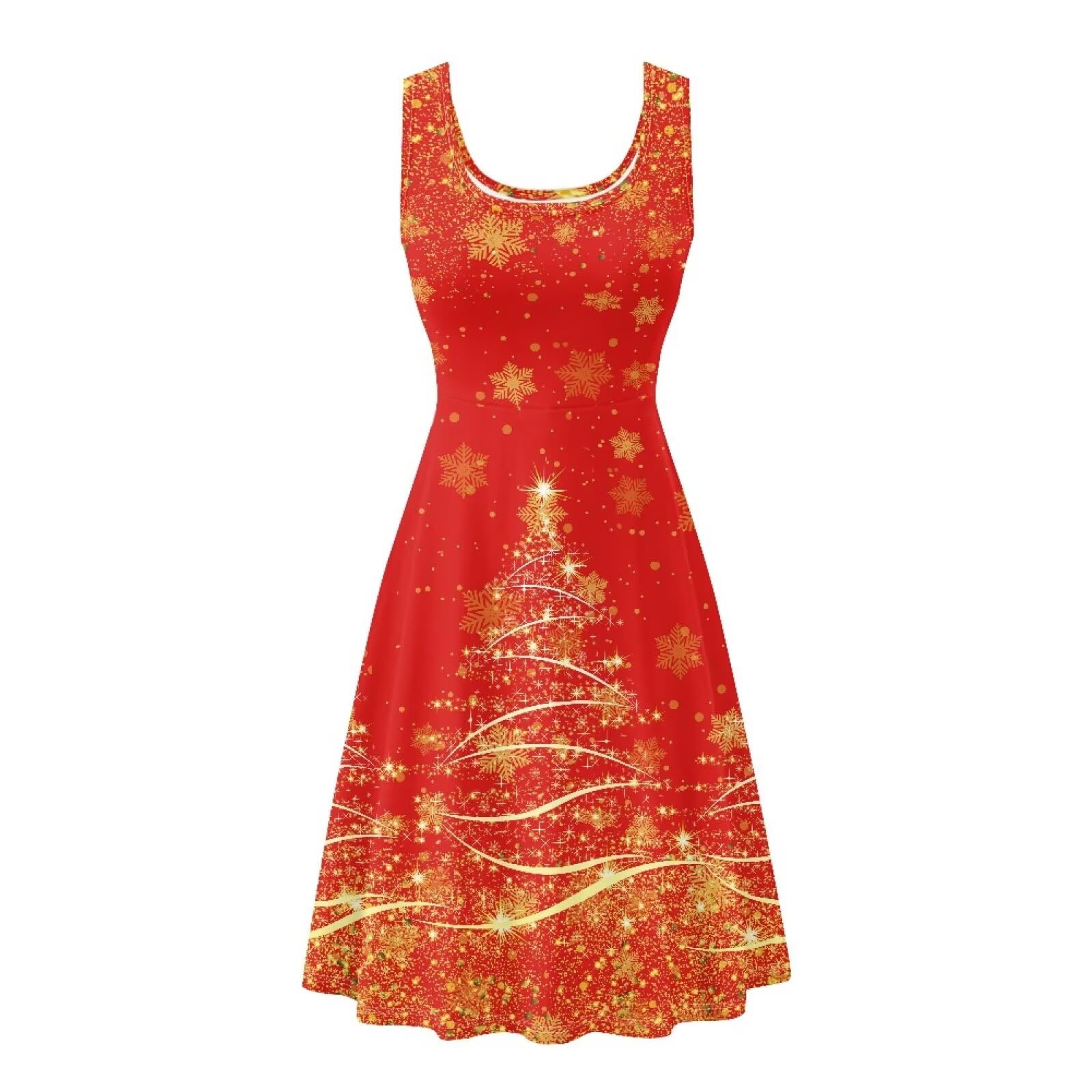 Dreaweet Casual Sleeveless Dresses for Women Girls, Round Neck Tank Dresses with Pockets Summer Sundress Size XS-4XL