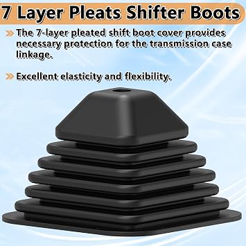 924-5405 Automatic/Manual Transmission Shift Boot Compatible with Kenworth T & W Series 1999-2010, K04279 Shifter Boot Cover Square