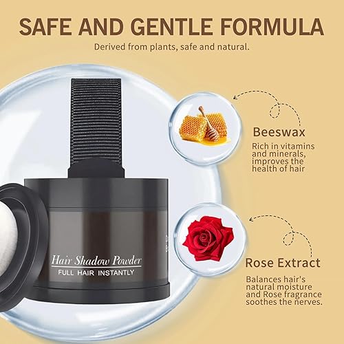 Miniatura 4 de Polvo de línea de cabello marrón oscuro Tinte de raíz para el cabello cubierta instantánea de sombra de color de cabello raíz de cabello gris