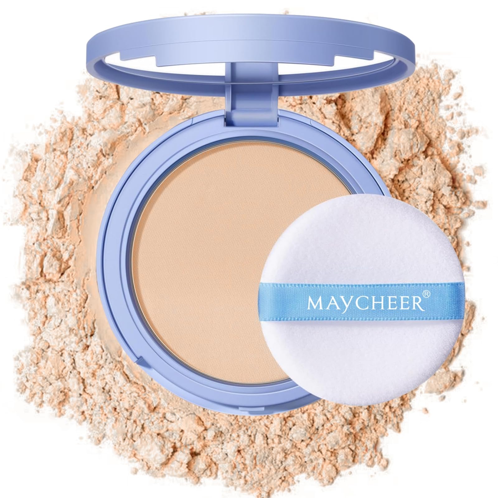 Oil Control Face Pressed Powder,Matte Smooth Setting Powder Makeup,Waterproof Long-Lasting Makeup Setting Powder,Oil Control Flawless Finish,Lightweight,Residue-Free (02 NATURAL BEIGE) 02 NATURAL BEIGE 1 Ounce (Pack of 1)