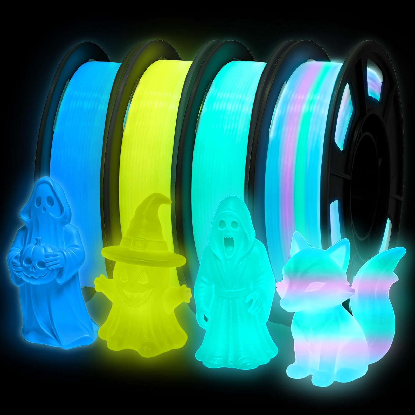 Glow in the Dark 3D Printer Filament - Multicolor Set -14 Glow in the Dark 3D Printer Filament - Multicolor Set -14