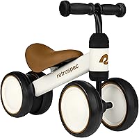 Retrospec Cricket 4-Wheel Baby Balance Bike for 12-24 Months - Toddler First Bike, Stable Ride-On Toy & 1-Year-Old Birthday Gift