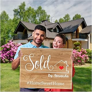 Real Estate Home Sweet Home Sold Signs, Realtor Marketing Decor, Real Estate Photo Prop, Custom Real Estate Poster Signs, Real Estate Marketing Supplies, Sold Signs, Size 24x18, 36x24