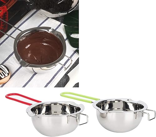 Miniatura 5 de Alvinlite Olla de doble caldera de acero inoxidable, olla de fusión de queso y mantequilla, olla para derretir mantequilla y chocolate y caramelo