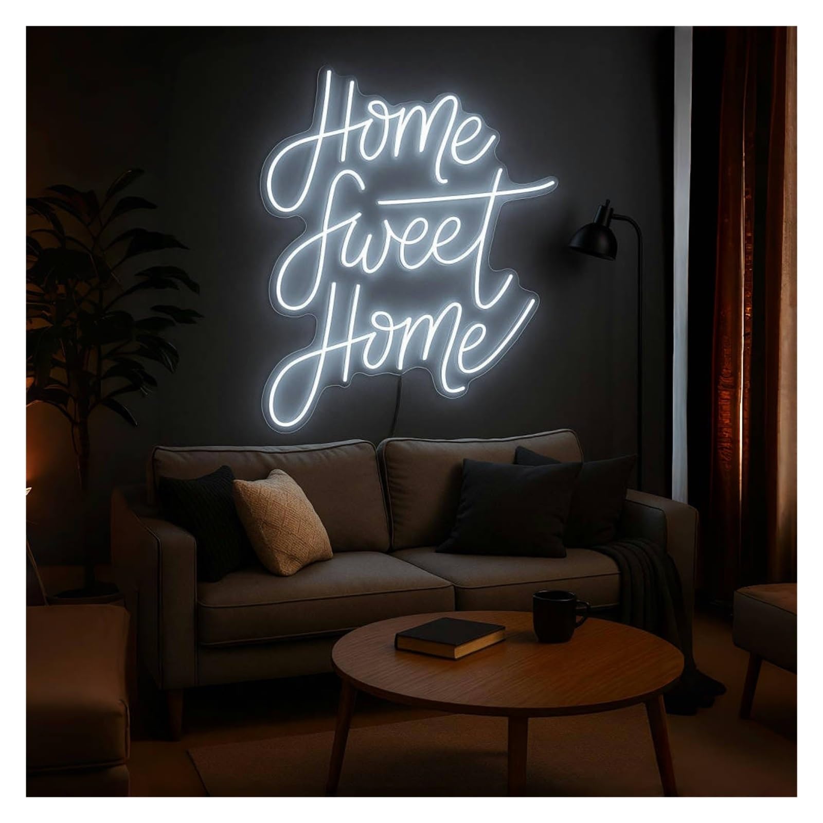 Shouxi D Sign Lamp Home Sweet Neon Sign, Suitable For Living Room Or Bedroom Ecor With Immable 53Cm