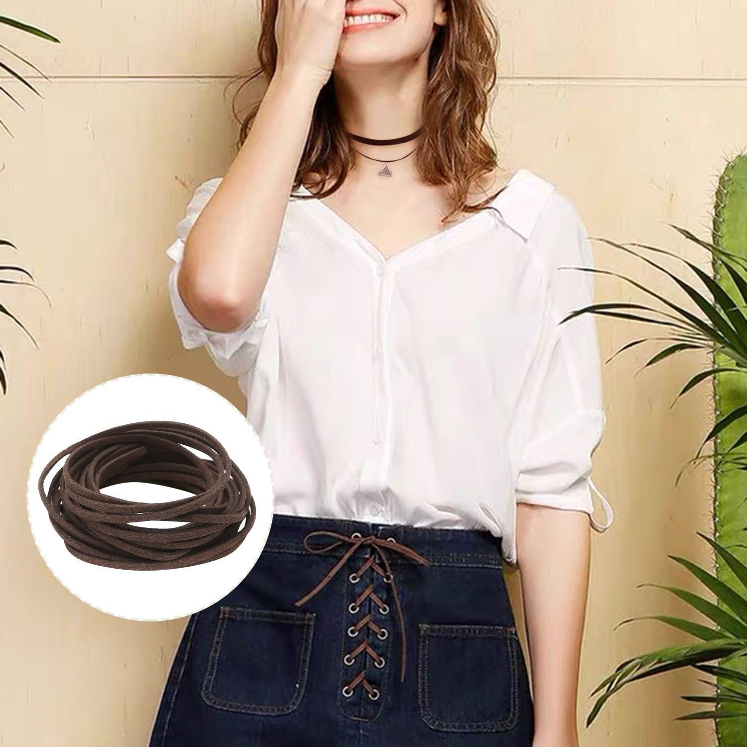 12 Pezzi Di Corda In Pelle Retrò, Materiale Per Gioielli Fai -Da -Te, Corda In Pelle Versatile Classica, Possono Essere Realizzati Con Bracciali, Collane E Lacci Delle Scarpe.