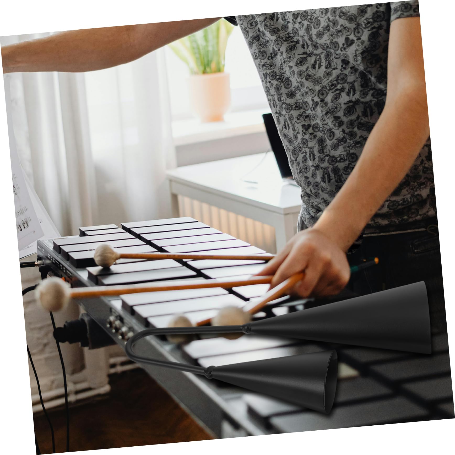 FUNOMOCYA 5 Sets Music Instrument Set Double Cowbell Agogo Bell Small Size for Boys and Girls