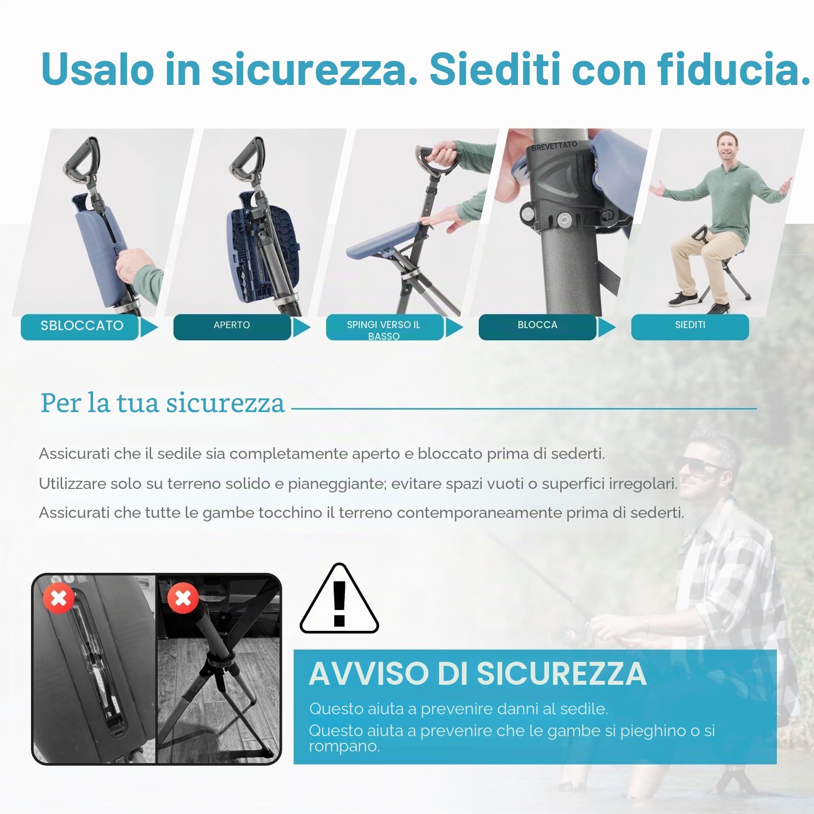 Ta-Da Chair Series 2 PRO - Bastone da Trekking con Seduta, Sgabello Esterno Pieghevole e Robusto (Max 136kg), Telaio in Alluminio, Ideale per Escursioni - Nero, Altezza Regolabile