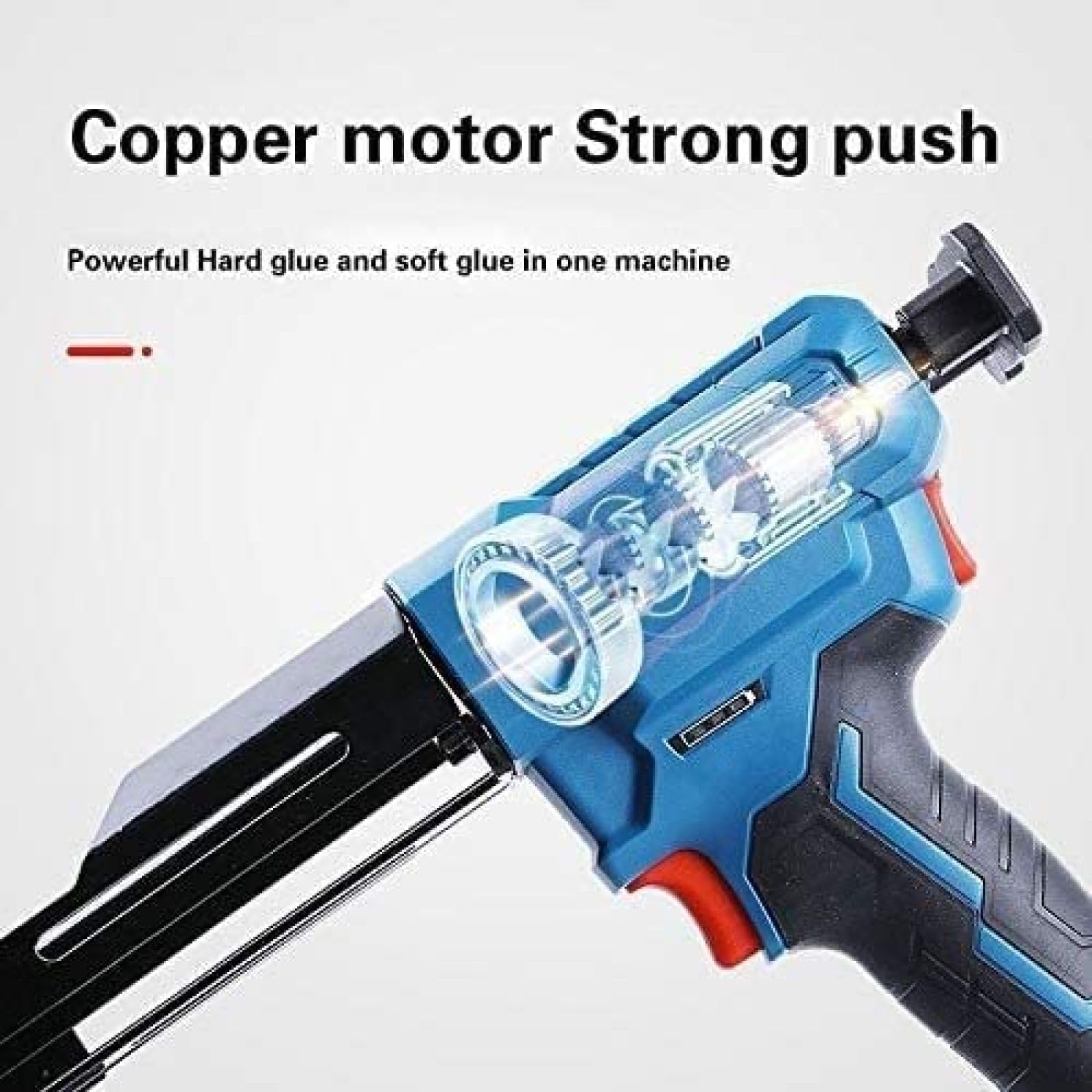 Bezprzewodowy elektryczny pistolet uszczelniający 12 V, podwójny aplikator samoprzylepny, automatyczny dwukomponentowy pistolet epoksydowy z regulowaną prędkością i dozowaniem podwójnego pręta