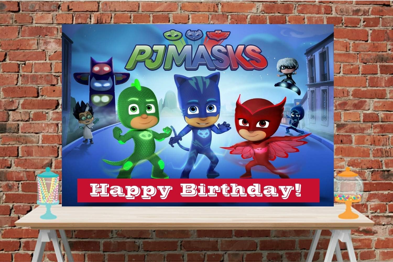 Next Day Shipping 3x5 feet PJ Masks Vinyl Banner