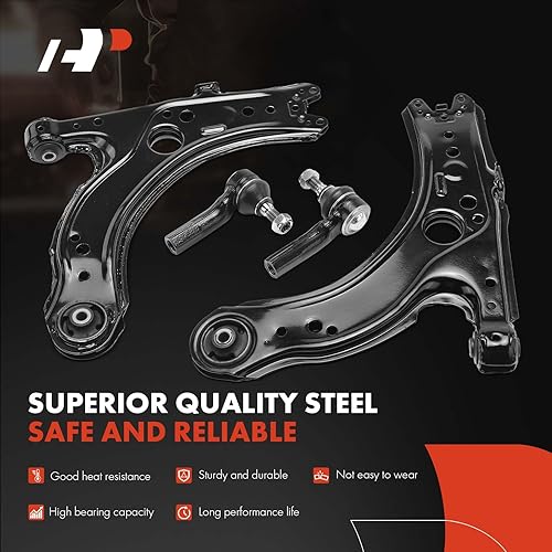 Miniatura 4 de A-Premium Juego de 6, brazo de control inferior delantero, rótula inferior, extremo de barra de acoplamiento exterior, compatible con Volkswagen