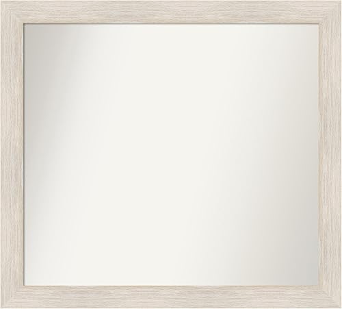 Amanti Art Espejo personalizado, espejo de baño de madera dura, espejo de pared o espejo de tocador de baño sobre el fregadero (37 x 41 pulgadas),