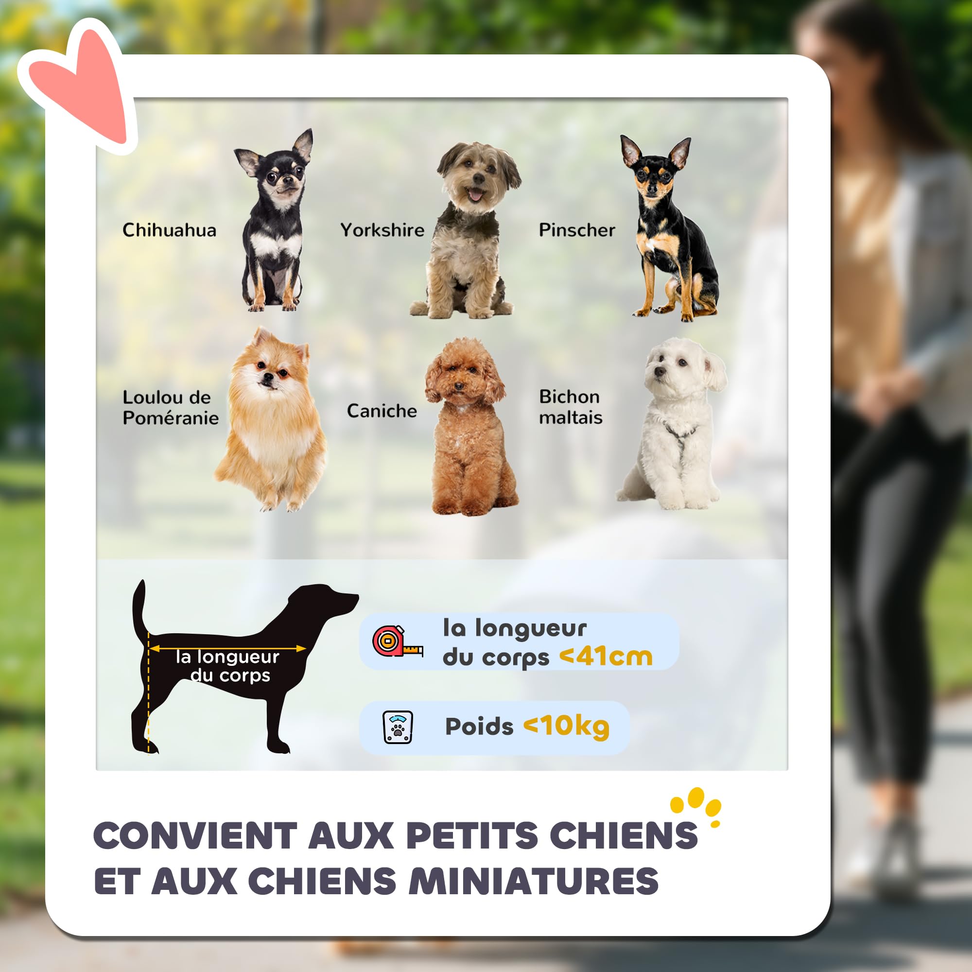PawHut Poussette pour Chien Pliable 3 Roues Tout-Terrain 25kg - Grande Roue 12" Antichoc et Légère - Chariot Animaux avec Ouverture Arrière pour Petit Chien et Chiens Âgés de Moins de 10kg, Rouge