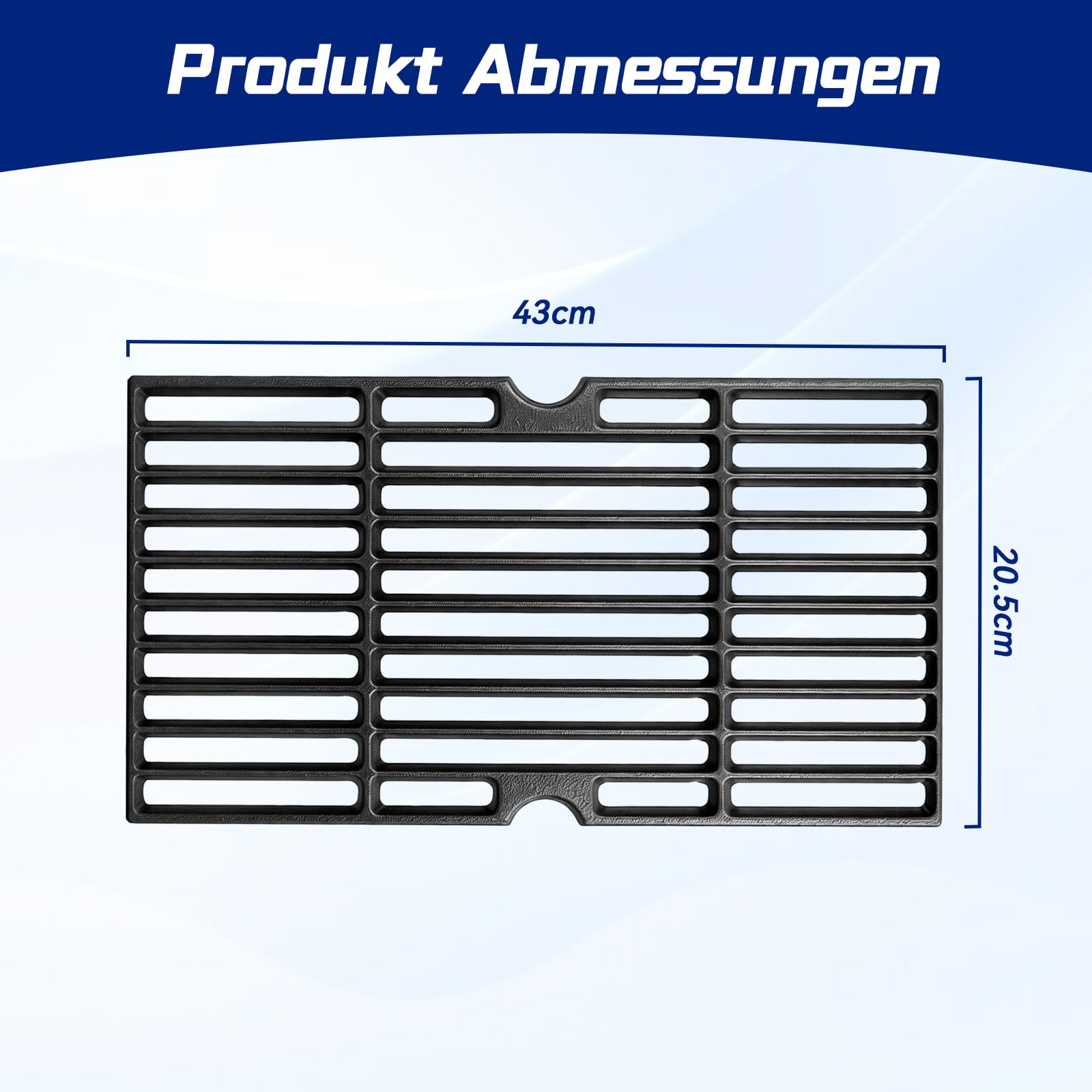 Gusseisen Grillrost & Grillplatte für Enders Boston 3, Enders Monroe Pro 3, Colorado 3, Charbroil, Landmann Triton 3 & 4, Barbecook Siesta 310 Gasgrill Zubehör, 43 x 63CM