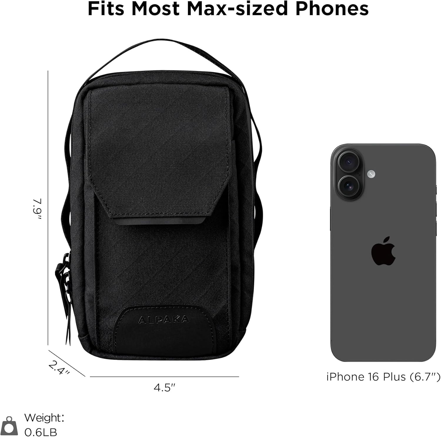 ALPAKA Modular Sling V2 - MIini Sling Bag for Phone, Magnetic Quick Access, EDC Crossbody Bag with Adjustable Strap - Image 4