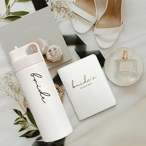 Miniatura 5 de Mr and Mrs - Juego de 2 copas de champán sin tallo para novia y novio, regalo de despedida de soltera.