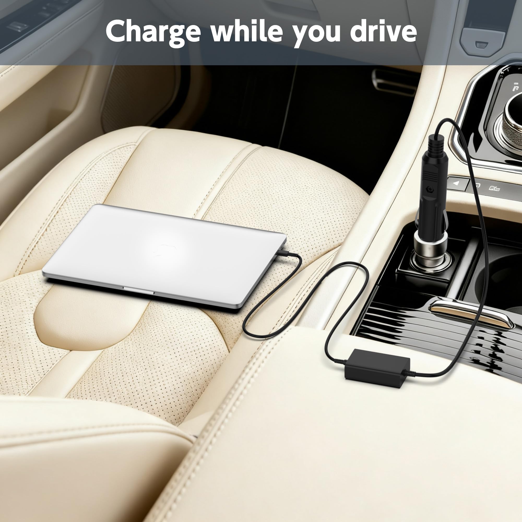 Chargeur de voiture USB C 100 W pour ordinateurs portables USB-C PD, adaptateur d'alimentation de voiture 12-24 V compatible avec Lenovo/HP/Dell/Acer/ASUS/ThinkPad/MacBook, câble de charge de voiture