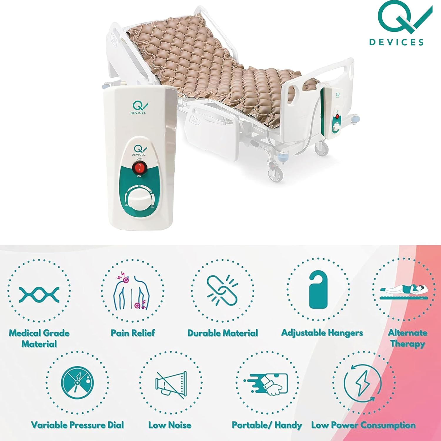 Q device anti-decubitus anti-bedsore air mattress 1 year replacement warranty Q device anti-decubitus anti-bedsore air mattress 1 year replacement warranty