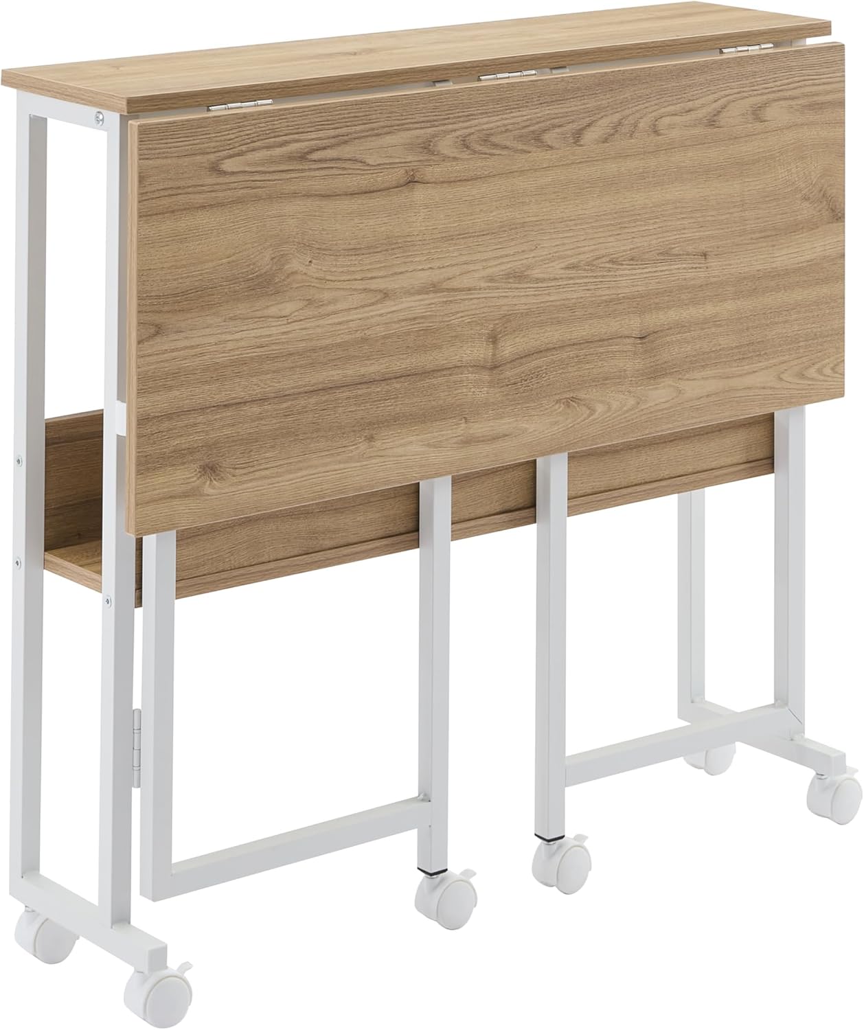 折りたたみデスク テレワークデスク 幅80 奥行53 高さ75cm 省スペース 多機能テーブル 机 コンパクデスク メラミン加工 木