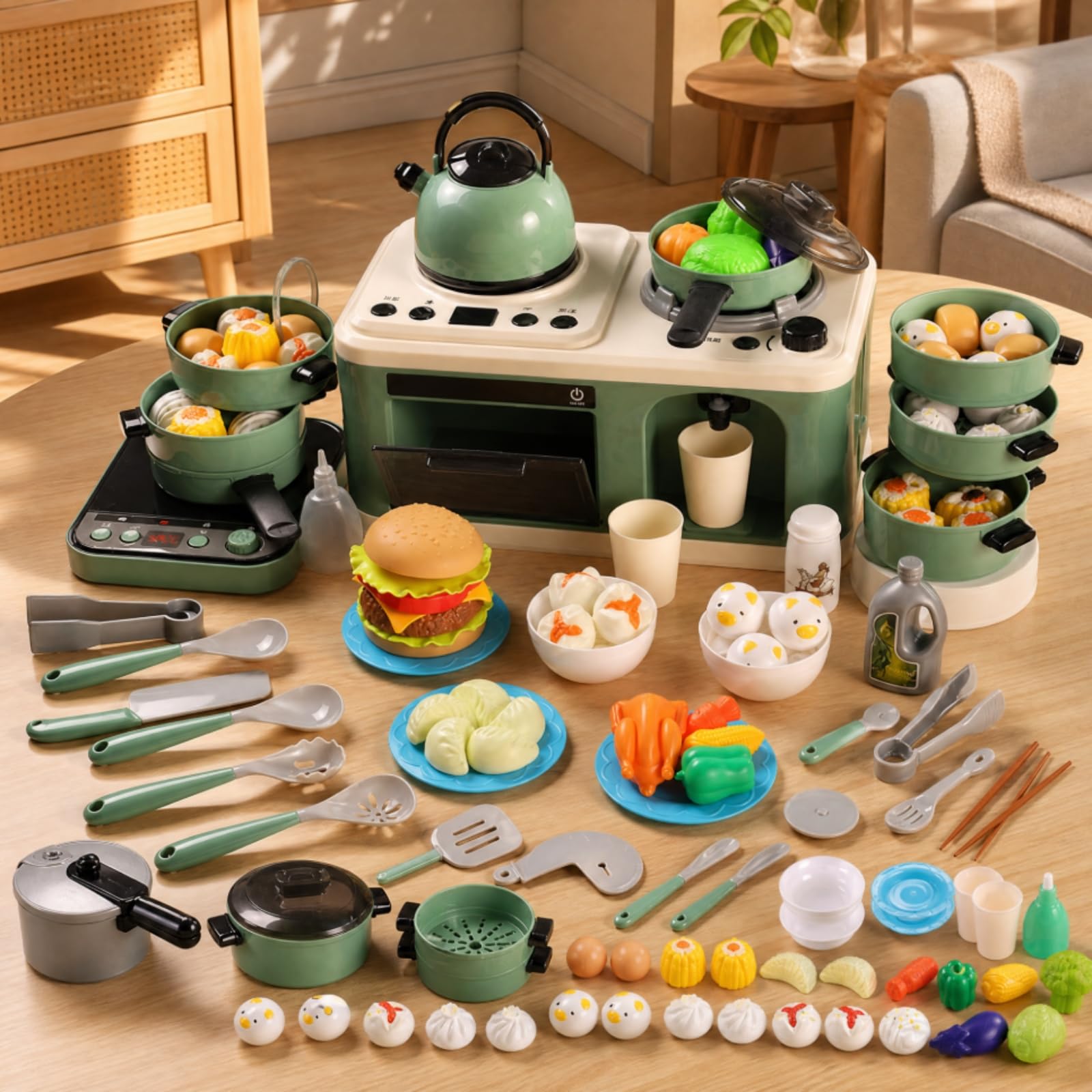 Set Giocattolo con Accessori Educativo per Apprendimento Precoce, Verde