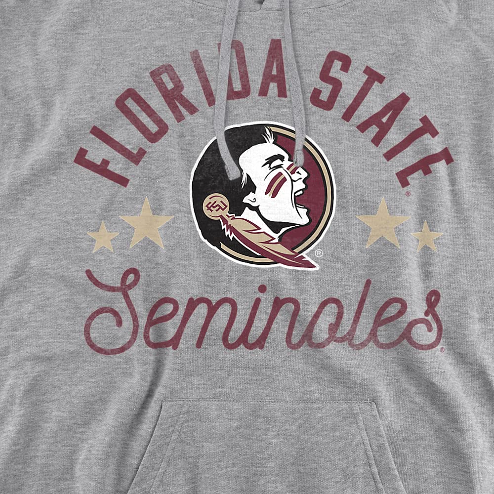 Florida State University FSU Seminoles Official Seminoles Unisex Adult Pull-Over Hoodie,Athletic Heather, Medium