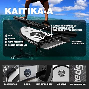 Spatium Inflatable Hydrofoilboard for Surfing with Accessories Inflator Pump, Backpack, Safe Leash, Fix Kit Wing Foil Board Surf