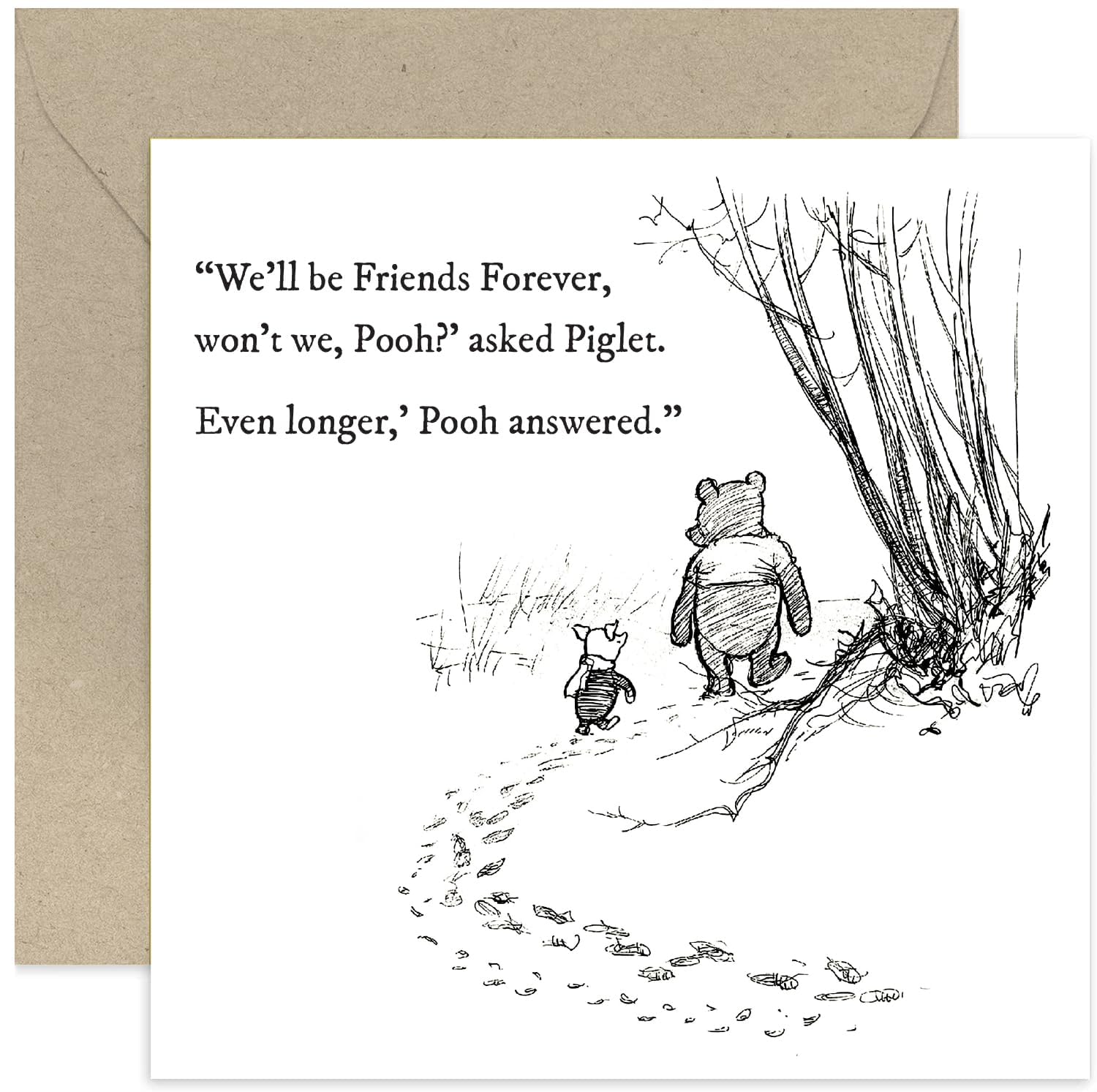 Amazon.com : Cute Winnie The Pooh Card for Friends Birthday - 'We